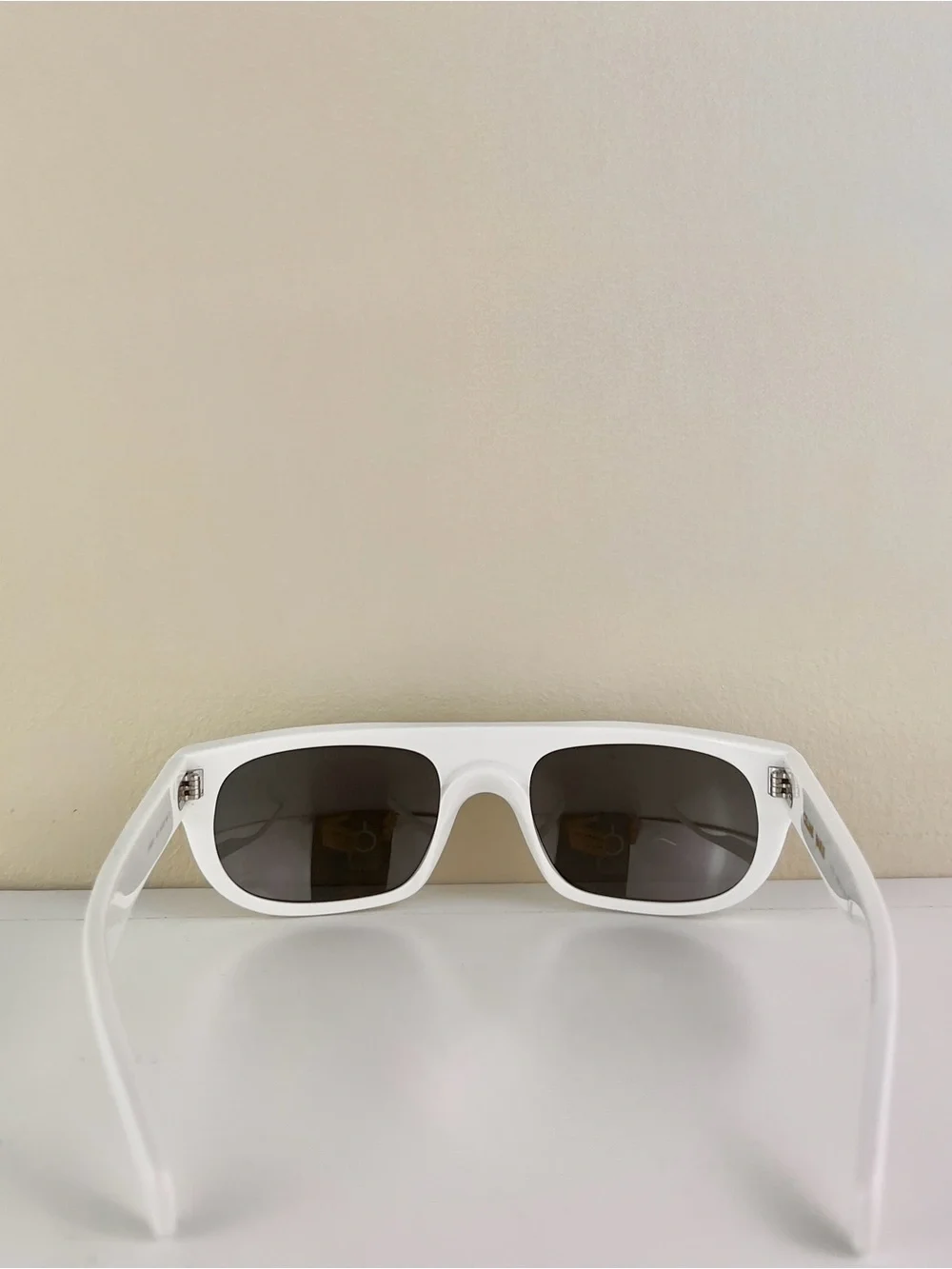 CELINE WHITE MIRRORED SUNGLASSES